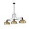 Z-Lite Melange Billiard, 3-Light, 13.25 In.W x 52 In.L x 21 In.H, Matte Black/Heritage Brass 725-3MB-D12HBR - alternate 4